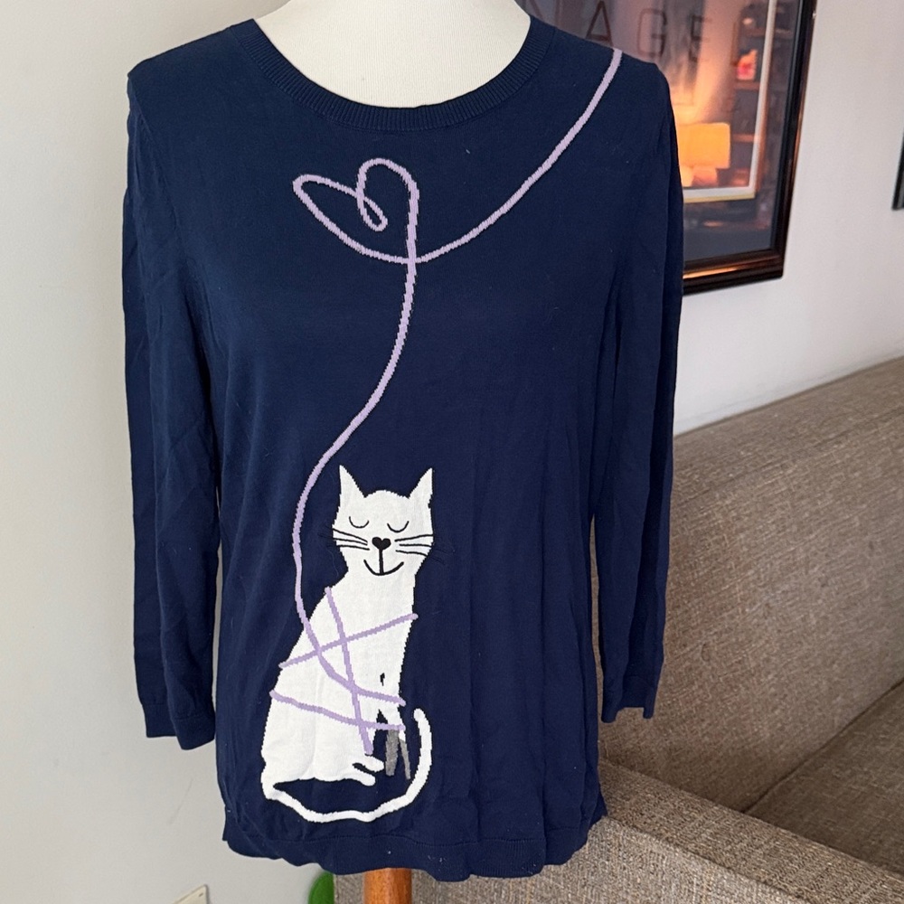Talbots Cat Tunic Sweater